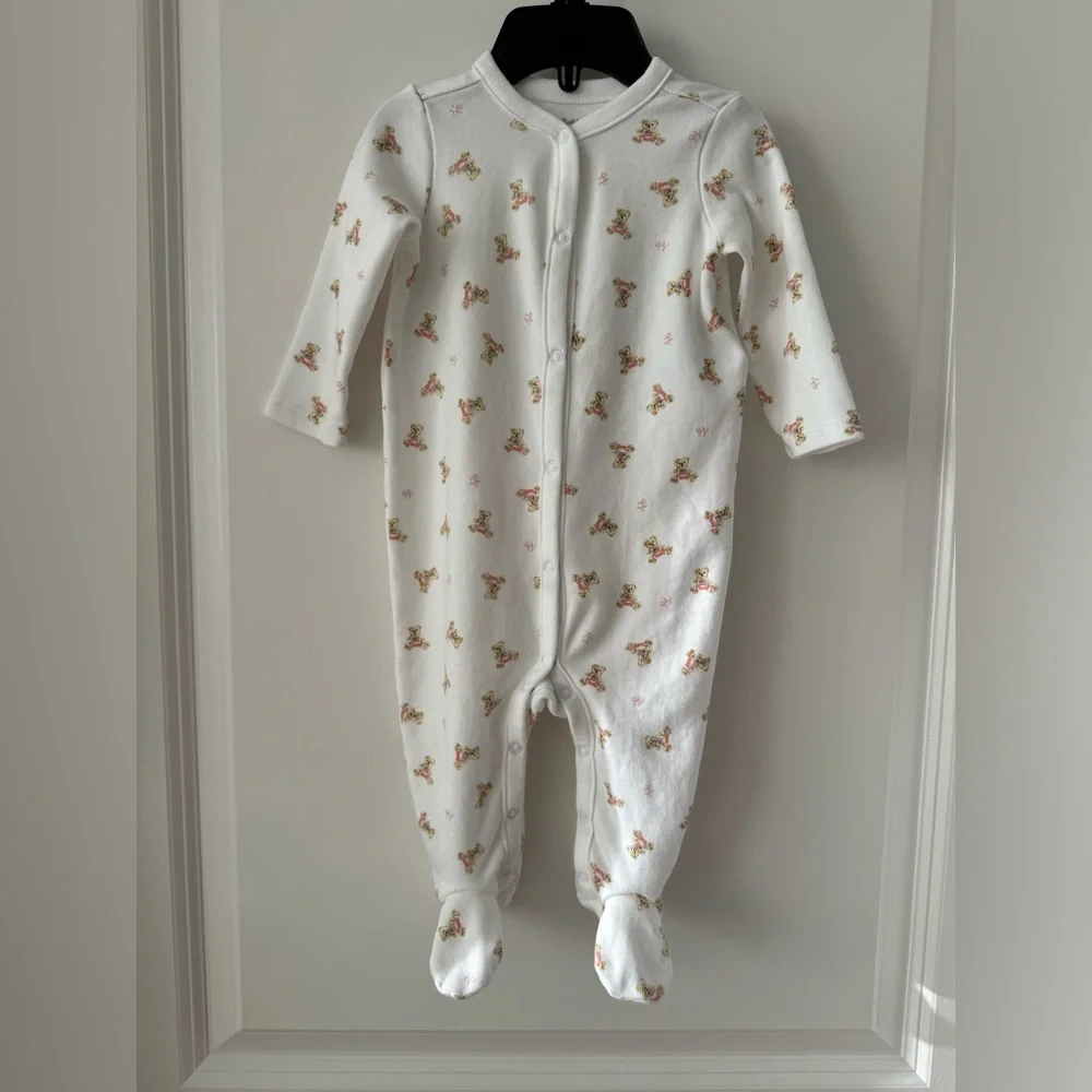 Baby Ralph Lauren Polo Bear Footed Coverall